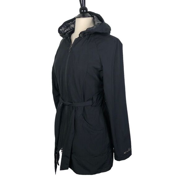 Oakley Women's Black Waist Tie Full Zip Hooded Outdoor Jacket Size Medium - Picture 2 of 12